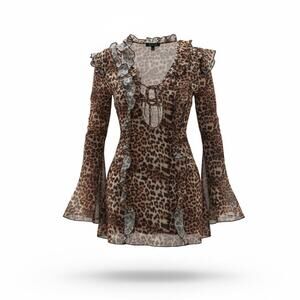 NWT Strawberry Milk Mob Leopard Print Cover-Up Size M